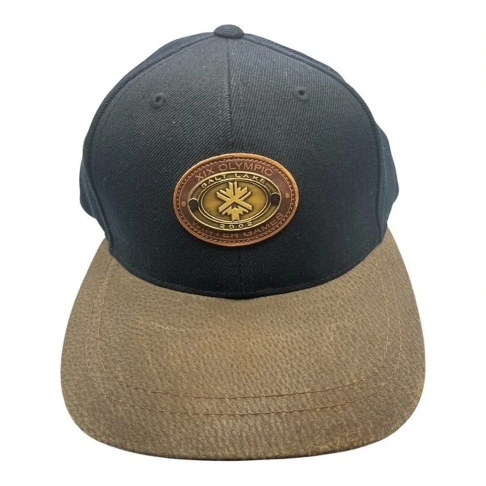 Vintage 2002 Salt Lake Olympic Winter Games Two Toned Metal Logo Hat New-2114